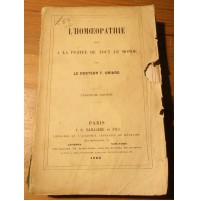 L'Homoeopathie mise a la portée de tout le monde PARIS 1863 MANUALE OMEOPATIA L5