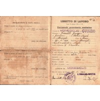 LIBRETTO DI LAVORO MONESIGLIO CUNEO 1947 4-15