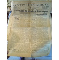 L'OSSERVATORE ROMANO - SETTEMBRE 1939 - PRIMA EDIZIONE   LB-54