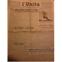 L'UNITA' MAGGIO 1950 OPERAI DILANIATI A CATANIA LA SPEZIA  I-8-169