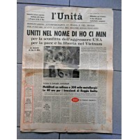 L'UNITA' SET 1969 - UNITI DEL NOME DI HO CI MIN - PACE IN VIETNAMO CONTRO U.S.A.