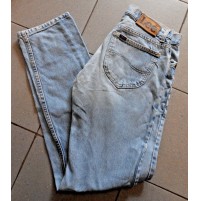 Lee Jeans Donna Pantaloni w30 l34 30/34 BLU CHIARO Stonewashed / STRAPPI