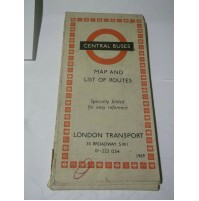 London Transport Central Buses Map 1969 21-53