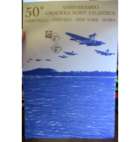 MANIFESTO CARTONCINO 50° ANNIVERSARIO CROCIERA ATLANTICA - ANNULLO 1983 -