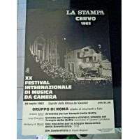 MANIFESTO - CERVO IMPERIA XX FESTIVAL DI MUSICA DA CAMERA 1983 GRUPPO DI ROMA