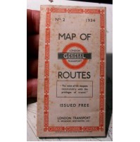 MAP OF LONDON GENERAL TRANSPORT - ROUTES 1934 - ISSUED FREE - N°2