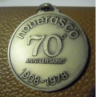 MEDAGLIA NOBERASCO 70° ANNIVERSARIO 1908-1978 - ALBENGA - BAN - (S-O-9)