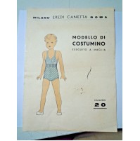 MODELLO DI COSTUMINO - MILANO / ROMA - EREDI CANETTA - COSTUME DA BAGNO MARE