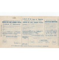 MODULARIO 1942 CONTO CORRENTE I.N.F.P.S. SEDE IMPERIA POSTE E TELEGRAFI 18-46