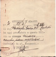 MUNICIPIO DI ALASSIO - RICORSO CONTRO PIANO REGOLATORE DEL 1936 C11-686