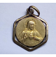 Medaglia religiosa antica esagonale Sacro Cuore di Gesù e Madonna con bambini