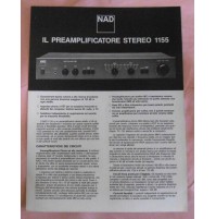 NAD IL PREAMPLIFICATORE STEREO 1155 - BROCHURE ANNI '80
