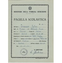 PAGELLA SCOLASTICA 1954 SCUOLA ELEMENTARE PRIV. ISTITITUTO PURIFICAZIONE 10-34