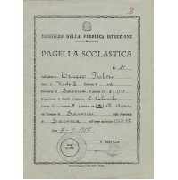 PAGELLA SCOLASTICA 1956 SCUOLA ELEMENTARE C.COLOMBO SAVONA 10-34