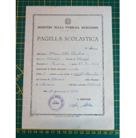 PAGELLA SCOLASTICA - ALASSIO - 1958/89