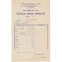 PAGELLA SCOLASTICA COLLEGIO MUNICIPALE DI ALASSIO S.GIOVANNI BOSCO 1948 10BIS-22