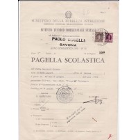 PAGELLA SCOLASTICA IST. TECNICO COMMERCIALE PAOLO BOSELLI SAVONA 1971 10BIS-21