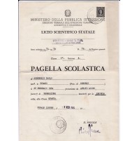 PAGELLA SCOLASTICA LICEO SCIENTIFICO O. GRASSI FINALE LIGURE 1973 10BIS-18