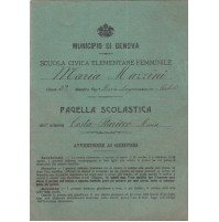 PAGELLA SCOLASTICA MUNICIPIO DI GENOVA SCUOLA ELEMENTARE MARIA MAZZINI 10-36
