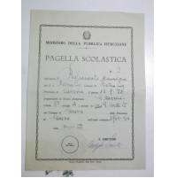 PAGELLA SCOLASTICA SCUOLA ELEMENTARE G.MAZZINI DI SAVONA 1963 BIS-71