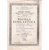 PAGELLA SCOLASTICA SCUOLA MEDIA M. G. ROSSELLO SAVONA 1969 10BIS-19