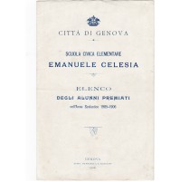 PAGELLA SCUOLA ELEMENTARE EMANUELE CELESIA GENOVA ALUNNI PREMIATI 1906 9-148