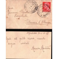 PICCOLA LETTERA D'AMORE DA OSPEDALETTI PER ALBENGA 1935  C8-494