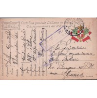 POSTA MILITARE N°137 268° PLOTONE 1918 CARABINIERE REALE PER CUNEO C4-19