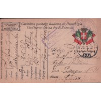 POSTA MILITARE N°137 268° PLOTONE 1918 CARABINIERE REALE PER CUNEO C4-23