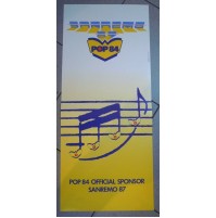 POSTER ANNI '80 - POP 84 OFFICIAL SPONSOR FESTIVAL DI SANREMO 87 -  (MAN)