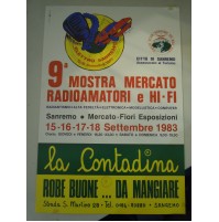POSTER MANIFESTO - 9a MOSTRA MERCATO RADIOAMATORI E HI-FI SANREMO 1983 (MAN)