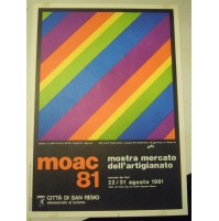 POSTER MANIFESTO - MOSTRA MERCATO DELL'ARTIGIANATO - MOAC 81 - SANREMO  (MAN)