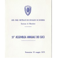 PROGRAMMA ASS. NAZ. INVALIDI DI GUERRA SEZIONE DI MONDOVI' 1975 ASSEMBLEA 13-220
