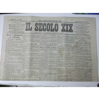 QUOTIDIANO IL SECOLO XIX DI GENOVA OTTOBRE 1893 IK-5-65