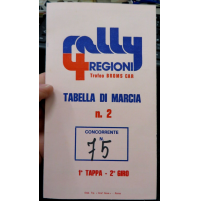 RALLY 4 REGIONI - A.C.I. PAVIA - TABELLA DI MARCIA N° 2 - CONCORRENTE