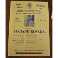 RARO MANIFESTO POSTER - CITTA' DI SANREMO STAGIONE SINFONICA 1984 L.ROSADA (MAN)