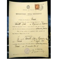 REGNO D'ITALIA 1930 BRESCIA - AUTORIZZAZIONE ESERCIZIO DI INFERMIERA GENERICA