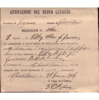 RICEVUTA NUOVO CATASTO DI CHATILLON AOSTA 1916 C4-619