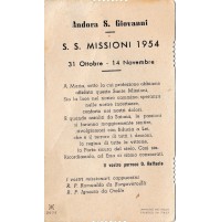 SANTINO ANDORA SAN GIOVANNI S.S. MISSIONI 1954 PARROCO DON RAFFAELE 11-128BIS