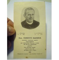 SANTINO DI DON. UMBERTO BARBERA SACERDOTE MAESTRO - ALBENGA 1946 C11-557