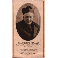 SANTINO - DON FILIPPO RINALDI - RETTOR MAGGIORE DEI SALESIANI 1931 -  C7-408