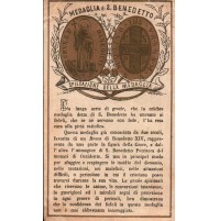 SANTINO - MEDAGLIA DI S. BENEDETTO - SPIEGAZIONE DELLA MEDAGLIA - 1893 -