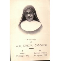 SANTINO RICORDO DI SUOR CINZIA CIGOLINI VAIANO 1892 - CASTELETTO sul GARDA 1958