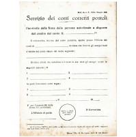 SERVIZIO CONTI CORRENTI POSTALI MODULARIO DEL 1925 18-25