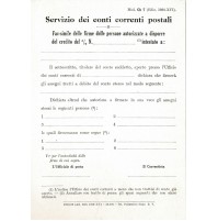 SERVIZIO CONTI CORRENTI POSTALI MODULARIO DEL 1938 18-24