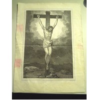 STAMPA ORIGINALE Zuliani G.-Busate G. (1838) Gesù Cristo crocifisso 
