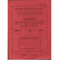 STRADE FERRATE ITALIANE - SCONTRINO COMPROVANTE ACQUISTO BIGLIETTO 1930 CIRCA
