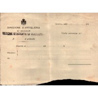STRALCIO DI LETTERA - ARTIGLIERIA ZUCCARELLO - IMPERIA ONEGLIA 1917 - PORTO - 