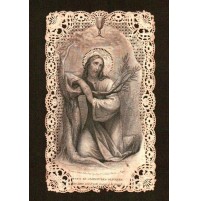 Santino Merlettato Holy Card Canivet - GESU' NEL GIARDINO DEGLI ULIVI ( VARESE )