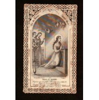 Santino Merlettato Holy Card Canivet - MARIA IN PREGHIERA - 